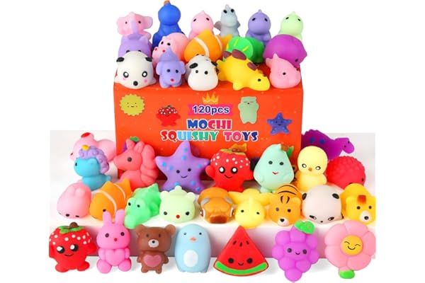 30 Pack Squishy Toys, Kawaii Squishies Party Favors for Kids 4-8 8-12 Treasure Box Toys for Classroom Birthday Xmas Gifts Goodie Bag Mini Animals Mochi Squishy Stress Relief Sensory Toys Random