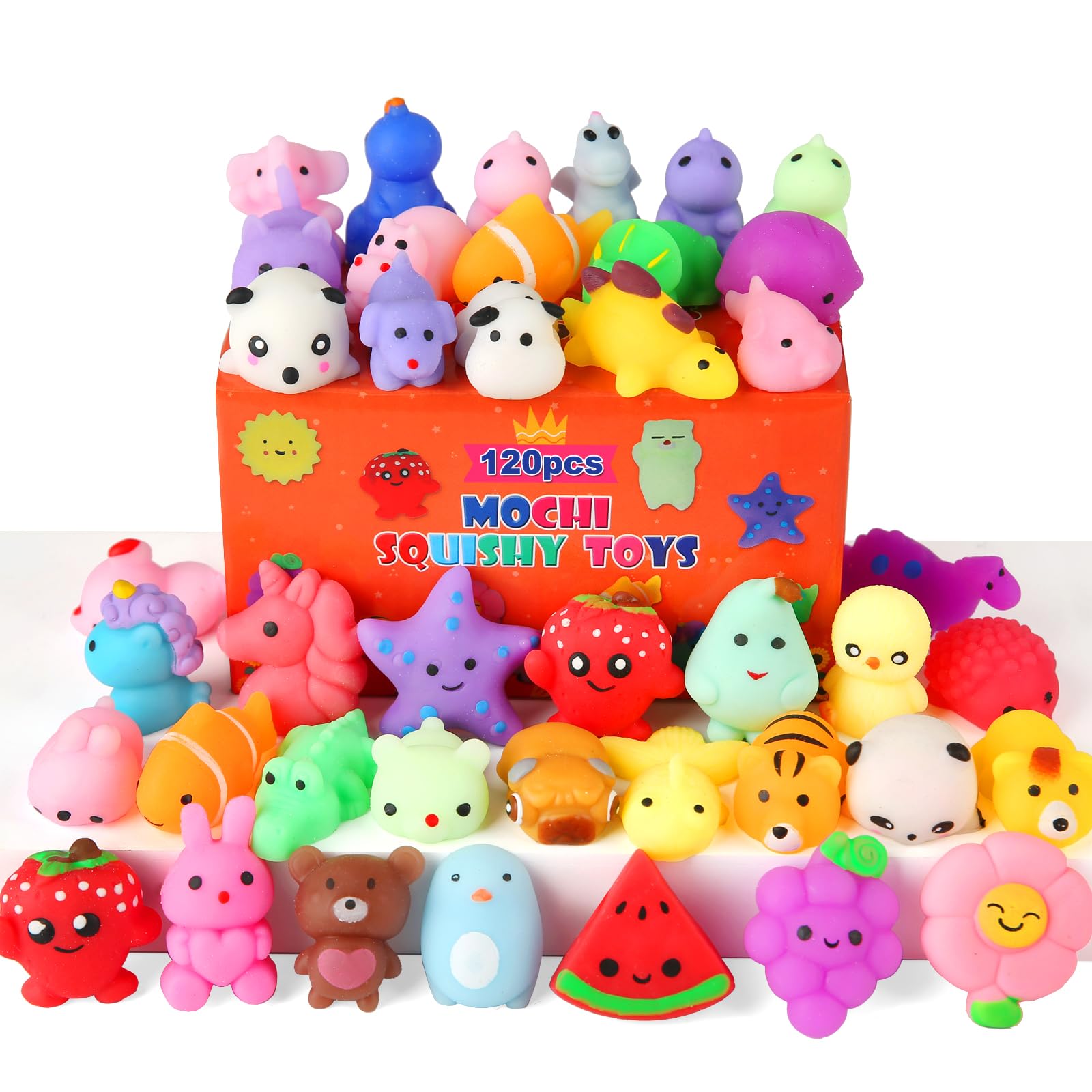 Photo 1 of 30 Pack Squishy Toys, Kawaii Squishies Party Favors for Kids 4-8 8-12 Treasure Box Toys for Classroom Birthday Xmas Gifts Goodie Bag Mini Animals Mochi Squishy Stress Relief Sensory Toys Random