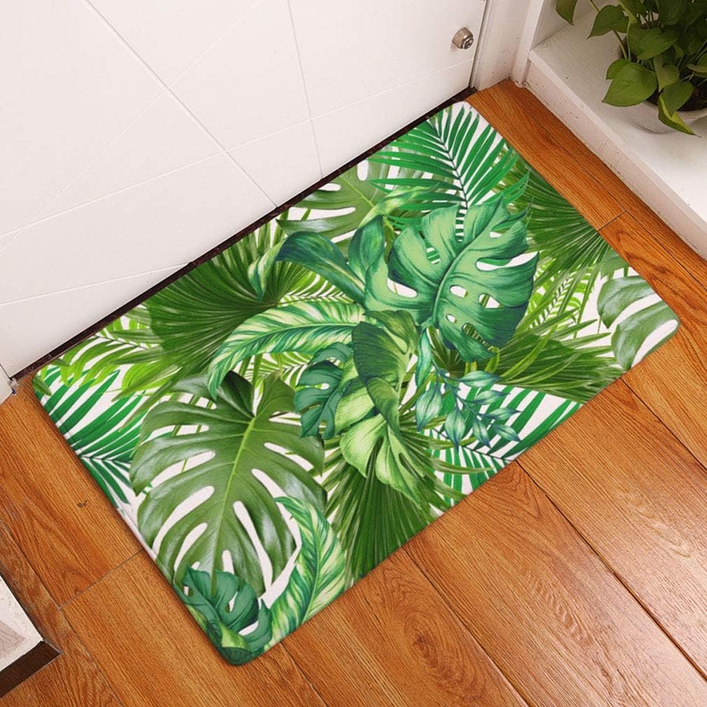 Amazon.de: Baisheng Green Plant Pattern Rutschfeste Badematte