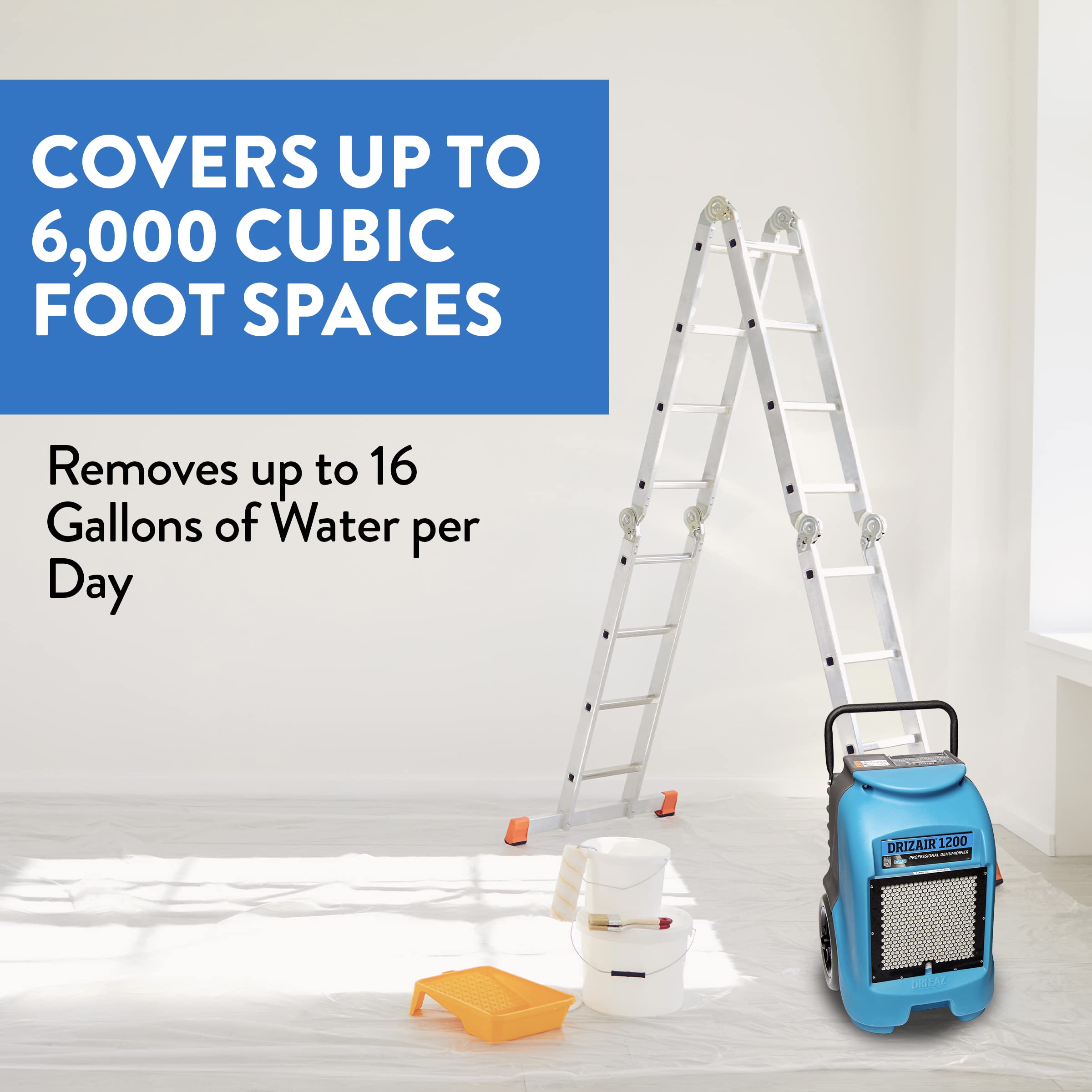 Dri-Eaz 1200 Commercial Dehumidifier with Pump, 18 Gallon, Industrial, Portable Dehumidifier