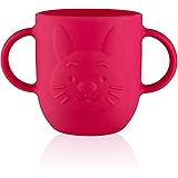 Gobelet d'apprentissage ouvert en silicone pour bébés et tout-petits, résistant à la chaleur et passe au lave-vaisselle, doub