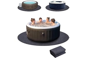 ALYCLIP 90 Inch Round Hot Tub Mat Outdoor Pad Waterproof Spa Pool Ground Base Flooring Protector Slip-Proof Backing for Prote