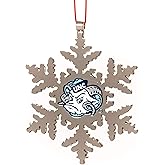 North Carolina Tar Heels Rameses Snowflake Christmas Ornament
