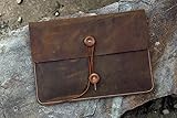 Vintage Distressed genuine leather macbook sleeve