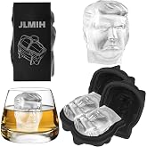 3D Ice Cube Tray,1.8" Clear Ice Cube Maker for Whiskey &amp;Bourbon lover | Funny Presidential Head Molds Gifts for Cocktails Men on Birthday or Holiday,Easy-Release Ice Ball Maker Mold-2 Pack