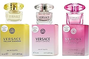 Versace Perfume Gift Set for Women – Mini Variety Gift Set Trio Collection – Absolu, Bright Crystal, Yellow Diamond