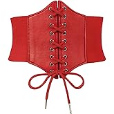 Zando Lace up Pirate Corset Belt for Women - Elastic Waist Belt Vintage Renaissance Accessories for Daily Halloween Cosplay