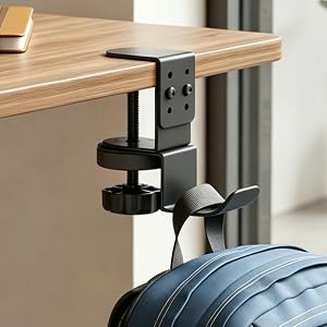 TOKCAM 80lb Purse Hook for Table, Bag Hanger Headset Holder for Desk