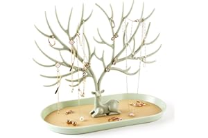 Antler jewelry rack with PU leather, Organizer for Ring Earrings Necklace Bracelet