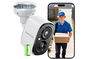 2.5K Security Camera Wireless Outdoor, CINMOORE Battery Powered Indoor Camera Free Person Detection, Magnetic Mount Cameras f