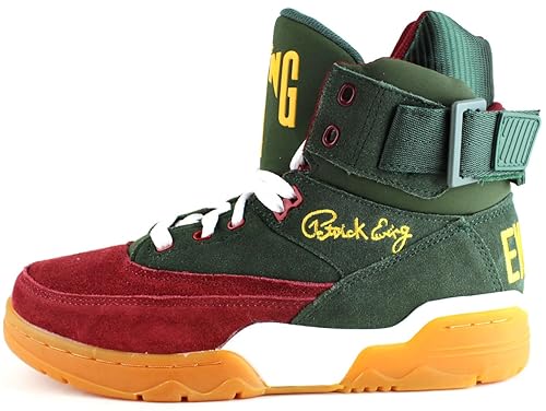 gold patrick ewing shoes