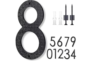 HOIUTER 8 Inch Large House Numbers,Floating House Numbers, Big Modern House Numbers, Garden Door Address Numbers for House, 911 Visibility Signage (8)