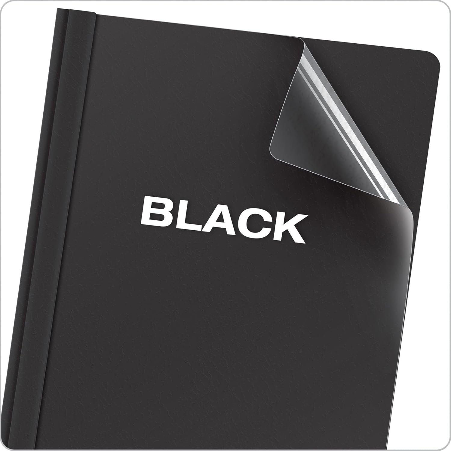 Oxford Clear Front Report Covers, Black, Letter Size, 25 per box (55806EE) : Business Report Covers : Office Products