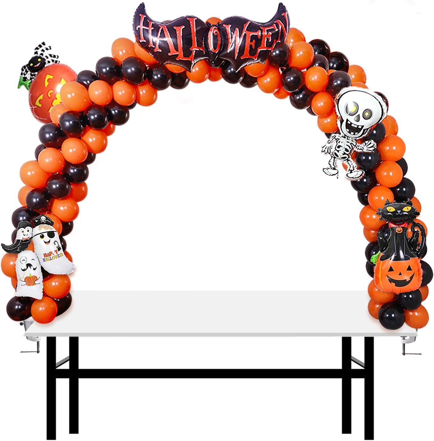 AXHJ 13Ft Adjustable Balloon Arch Stand Kit, New Reusable Table balloon arch kit with base High Strength Glass Fiber Pole for DIY Party Wedding Birthday Baby Shower Xmas Festival Decorations: Toys & Games