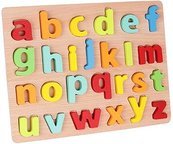 GoodLuck Baybee Kids Wooden Alphabet Puzzle Board Wooden Small Letters (ABC) Puzzles Educational Toys Baby Learning Letter Blocks for Kids Boys & Girls Age 3+ Years