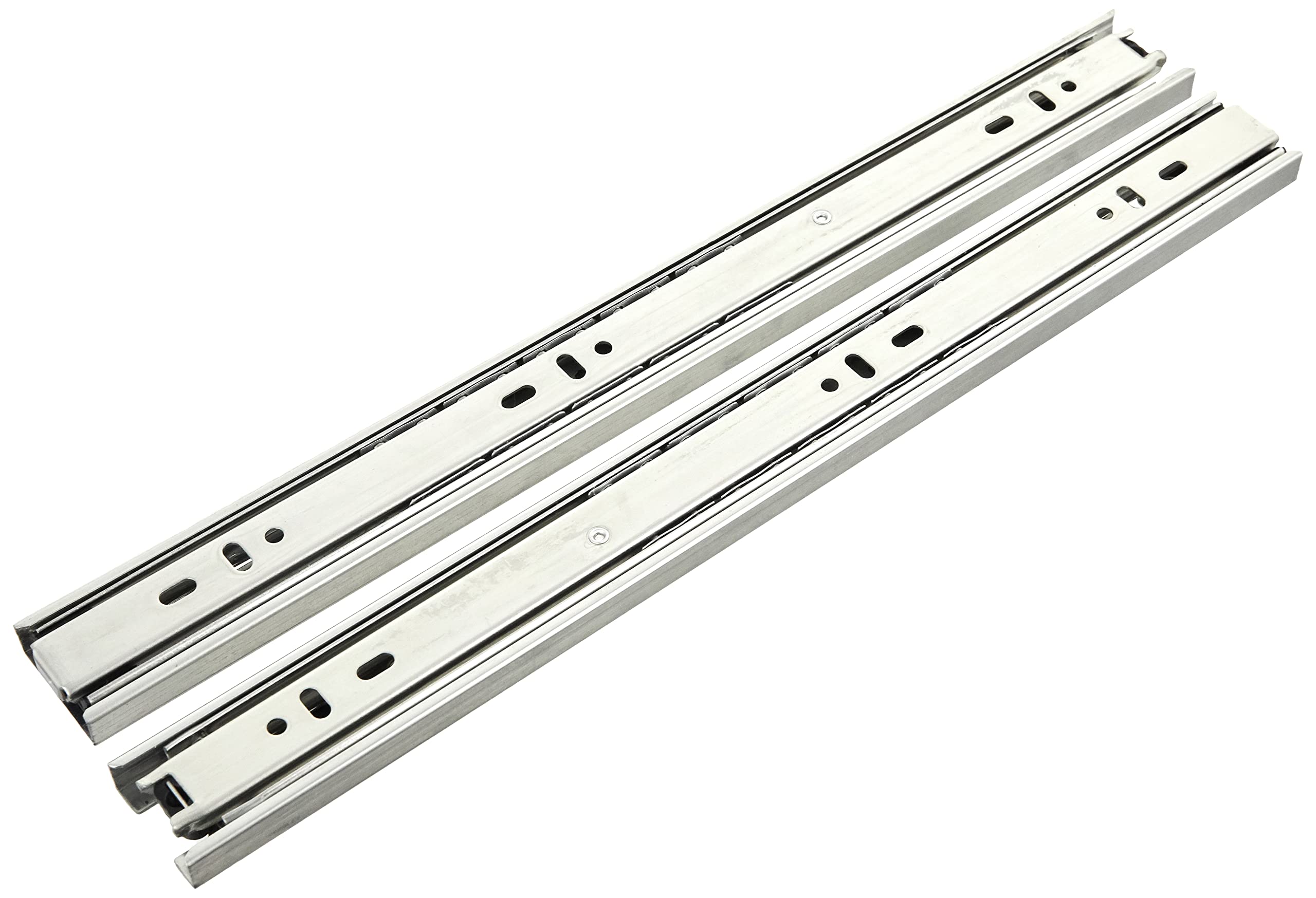 Jdel Drawer Ball Bearing Sliding Guides 14" Nickel Plated Steel Extracc.Total H35 350 mm Load 35 kg Max. Zinc Plated Pack of 2, Niquel, 35 cm