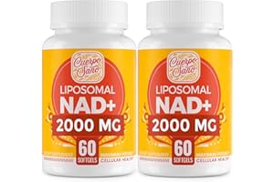 Cuerpo Sano 2000 MG NAD Supplement, Liposomal NAD+ with High Absorption, More Efficient Than Nicotinamide Riboside, Pure & Plus Boosting Supplement, Aging Defense, Metabolism & Cellular, 120 softgels
