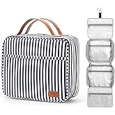 Bosidu Hanging Toiletry Bag for Women, Large Capacity Waterproof Travel Toiletry Bag with 4 Compartments & 1 Sturdy Hook, Ide