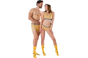 Cloundies Matching Underwear for Couples - Penguin Design Cotton Undies Set with Socks - His and Hers Gifts