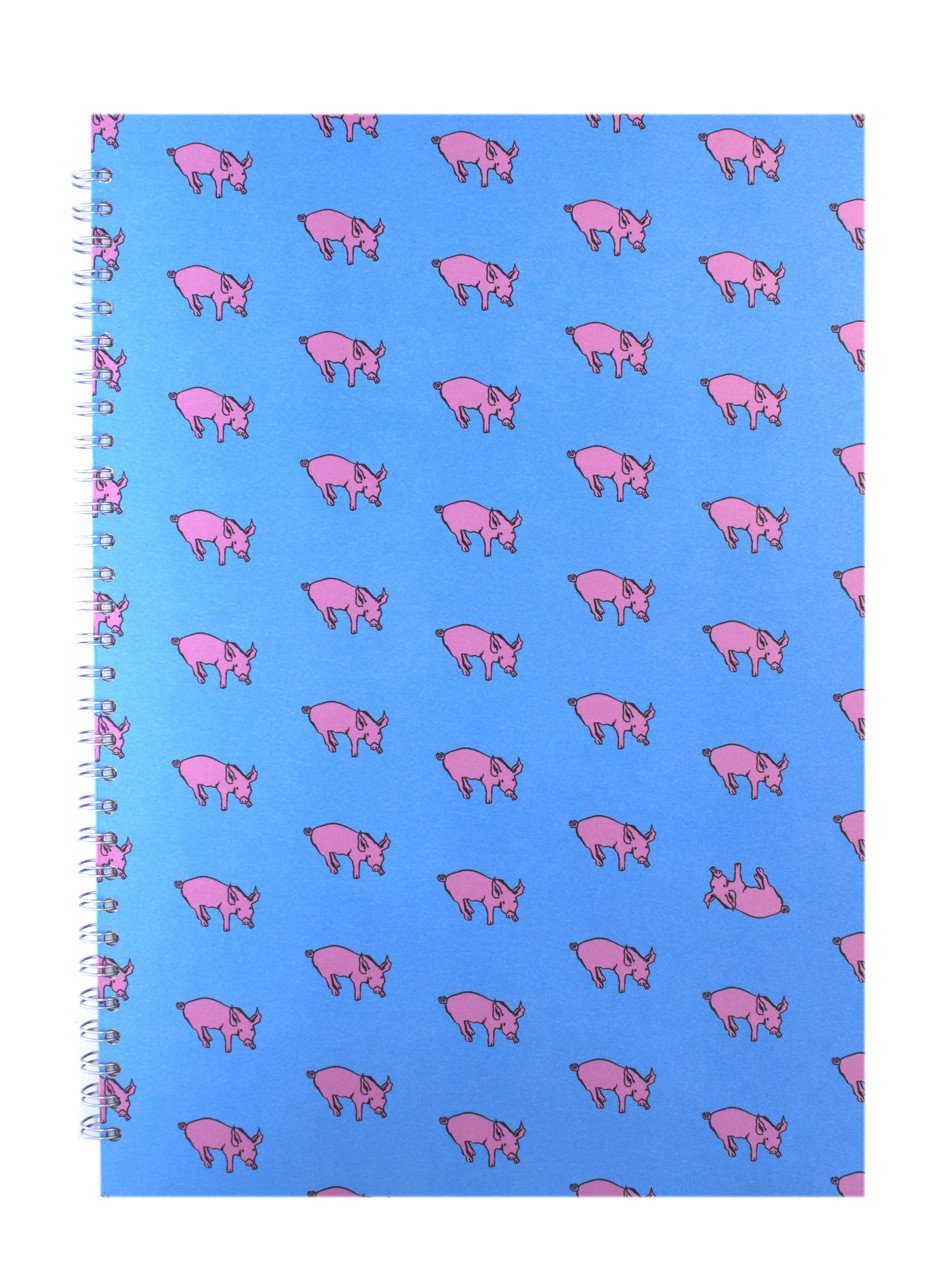 Pink Pig A3 Portrait Sketchbook | White Cartridge, 35 Leaves | Duck Blue