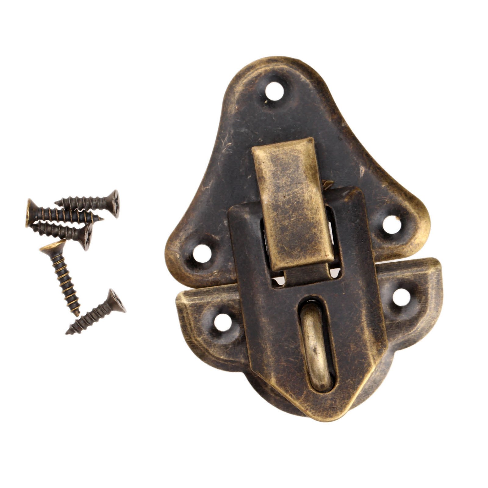 5Pcs Latches Hasp 48 * 35mm Vintage Decorative Cabinet Pad Lockable Clasp for Jewelry Wooden Box Case Chest