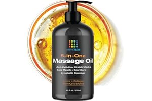 BRUIZEX Lymphatic Drainage Massage Oil with Arnica, Collagen and Stem Cells, Post Surgery Recovery &, Liposuction, 360 Lipo, BBL, Tummy Tuck, Fibrosis Treatment, 8.5 Oz