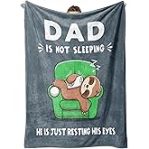 GiltGlimmer Funny Gifts for Dad, Dad is Not Sleeping Blanket, Dads Birthday Gift, Present for Dads Father Daddy from Daughter Son Wife, 60" x 50"