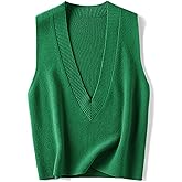 Wowcarbazole Women's Sweater Vest V Neck Pullover Knitwear Tank Top Trendy Sleeveless Sweater Fall 2025