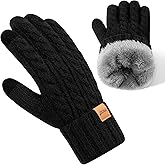 PPAOEH Winter Gloves for Women, Womens Gloves Cold Weather Thermal Warm Fleece Lined, Touchscreen Gloves for Christmas Gifts