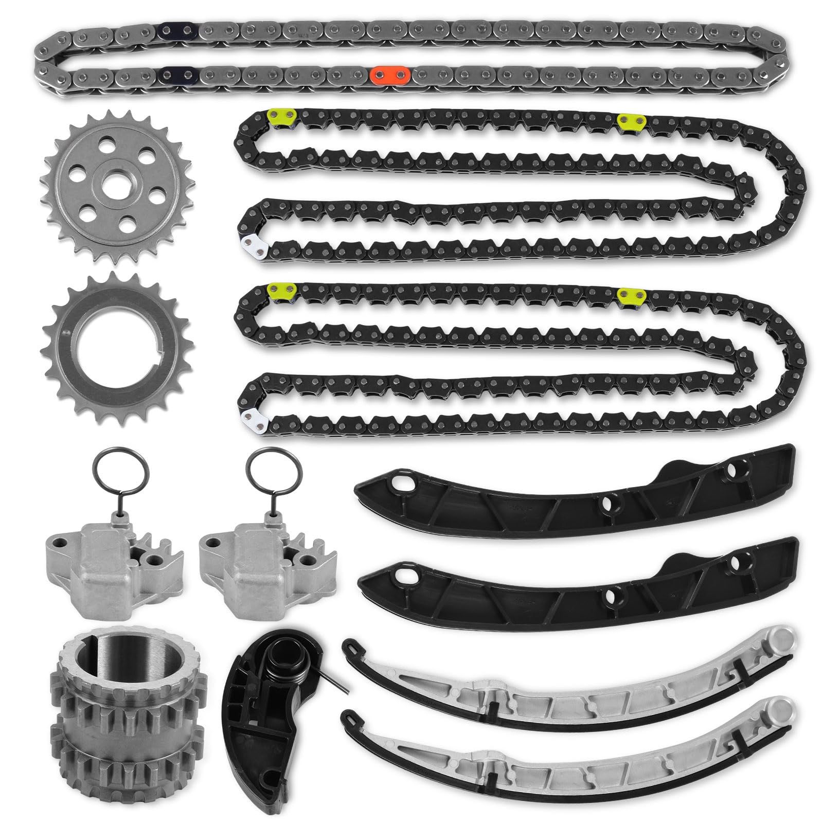 Photo 1 of Timing Chain Kit for Land Rover LR4 Range Rover Sport, 2010-2015 5.0L V8, 2010-2013 3.0L V6, Replaces OEM LR032048 LR034171, Includes Guides Tensioners Balance Shaft Gear