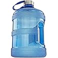 Southern Homewares SH-10323 1 Gallon BPA Free Plastic Water Bottle for Cold Liquids With Attached Leak Proof Screw Lid-For Gym Office Daily Use, Blue, One Size