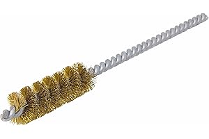 BRUSH RESEARCH MANUFACTURING Brush Research 83 Series Tube Brush-Cut For Power, .500" Brush Diameter, Brass .005" Wire Fill, 1.5" Brush Length, 5" Overall Length, Made in USA (Pack of 12)