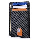 Buffway Slim Minimalist Front Pocket RFID Blocking