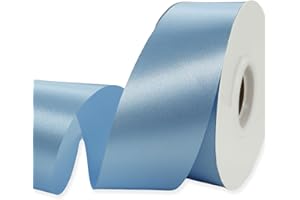 IEDASING'S CHOICE Light Blue Ribbon 1-1/2 Inch x 50 Yards Satin Ribbon Single Face Ribbon for Crafts, Gift Wrapping, Floral Bouquet, Weddings, and Decorations, with Spool