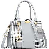 KKXIU 3 Zippered Compartments Purses and Handbags for Women Top Handle Satchel Shoulder Ladies Bags