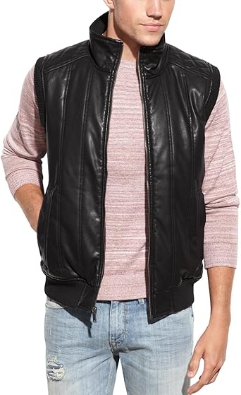 guess leather vest