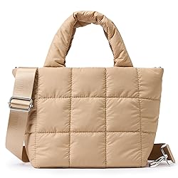 KALIDI Quilted Tote Bag Small Puffer Crossbody Bag