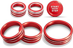 Polodunn for 2021 2022 2023 2024 2025 Nissan Rogue Accessories with 8" Screen, 7pcs Aluminum Alloy Trim Set - A/C, Volume Tun