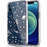 RANZ Compatible with iPhone 12 Mini 5G Case, Anti-Scratch Shockproof Series Clear Hard PC+ TPU Bumper Protective Cover Case for iPhone 12 Mini (5.4 inch) - Universe