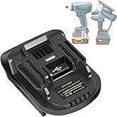 DM18M Converter Battery Adapter with USB Charging Socket for Dewalt 20V & Milwaukee M18 18V Lithium Battery Converter to Makita 18V BL1830 BL1840 BL1850 Cordless Tools Use(Bare Adapter Only)