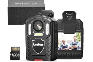 Losfom L01 128G 1296P Body Camera with Night Vision, 3000mAh Battery, 13Hrs Recording for Travel, Outdoor, Home, Meeting