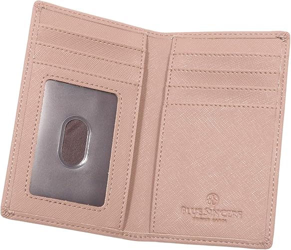 Amazon Blue Sincere 本革 カードケース 磁気防止 薄型 メンズ 二つ折り カード9枚収納 カード入れ パスケース クレジットカード 免許証 Slc4 グレージュ Blue Sincere クレジットカードケース