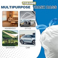 T.FORING 6 Gallon Trash Bags Drawstring 1.1 Mil