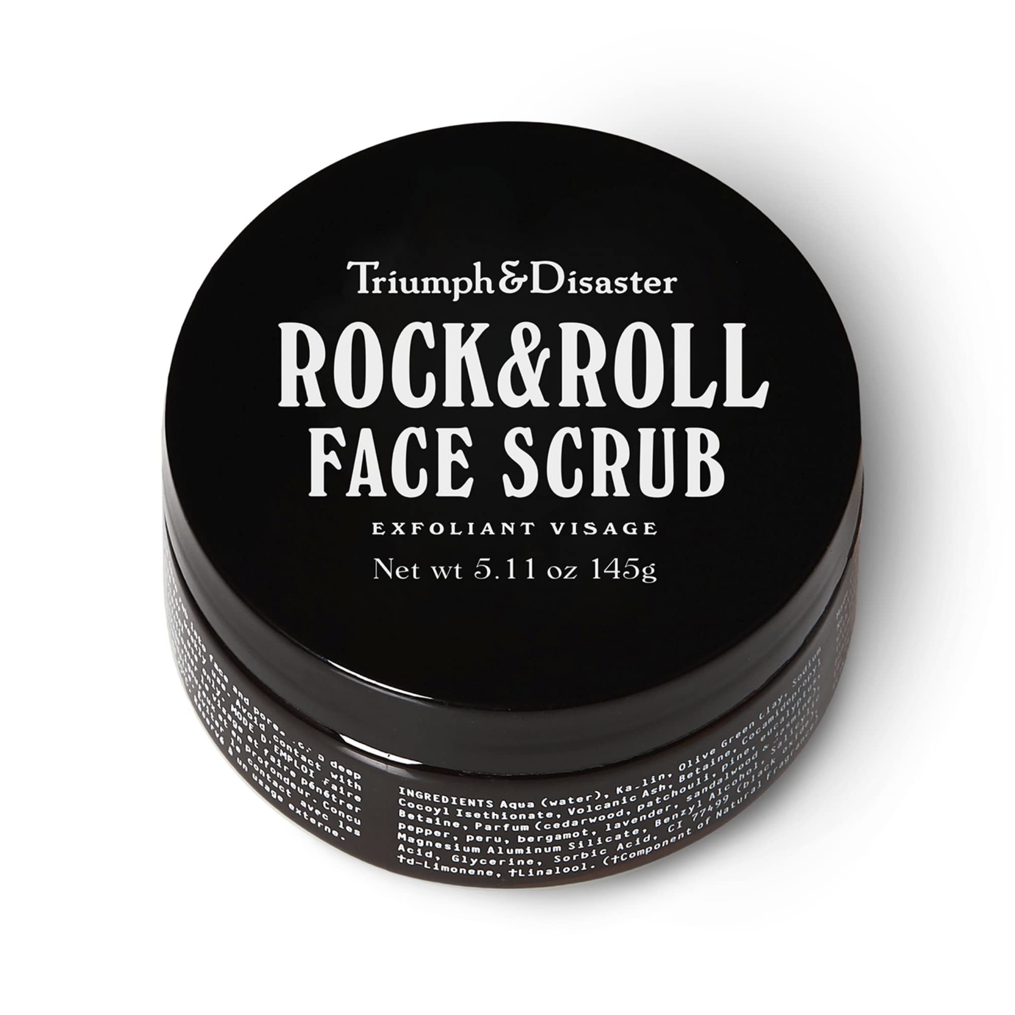 Triumph & Disaster | Rock & Roll Face Scrub for Men | Natural, Exfoliating Pore Cleansing Facial Scrub - Removing Blackheads and Dirt, 145g