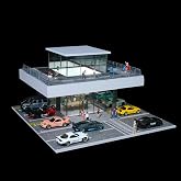 Bivitre 1/64 Diorama Display Case Garage with LED Lights (Store) | Compatible with Hot Wheels Matchbox Mini GT Diecast Cars, for 1:64 Model Car Display and Show Off