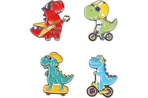 4pcs Enamel Pins for Backpacks,Kawaii Pins Kitty Cat Paw Dinosaur Funny Alloy Lapel for Men Women Boys Girls Kids,Cool Hats J