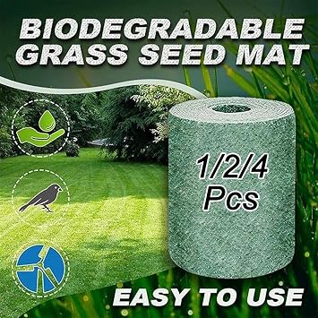 Qvqiu 2pcs Biodegradable Grass Seed Mat 20x300cm Grassamen Matte Fur Grassamen Kaufen Schnellwachsende Graser Keine Grassamen Amazon De Baumarkt