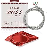 4-String Electric Bass Strings - Nickel Alloy Wound with German Hex Steel Core | Full Coated for Longevity | Vacuum Sealed (45-105 Medium) | Smooth Feel &amp; Warm Tone (Light-coating)