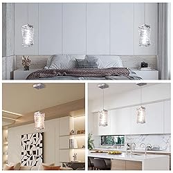 Cainjiazh Crystal Pendant Light Fixture Modern