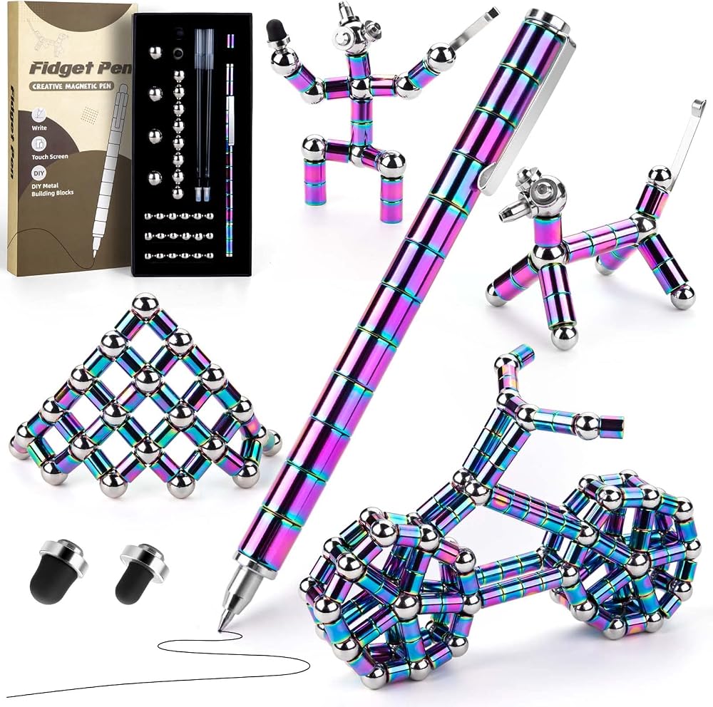 Tigerhu Fidget Pen Multifunction Magnetic Stress Relief Toy Ballpoint Pen